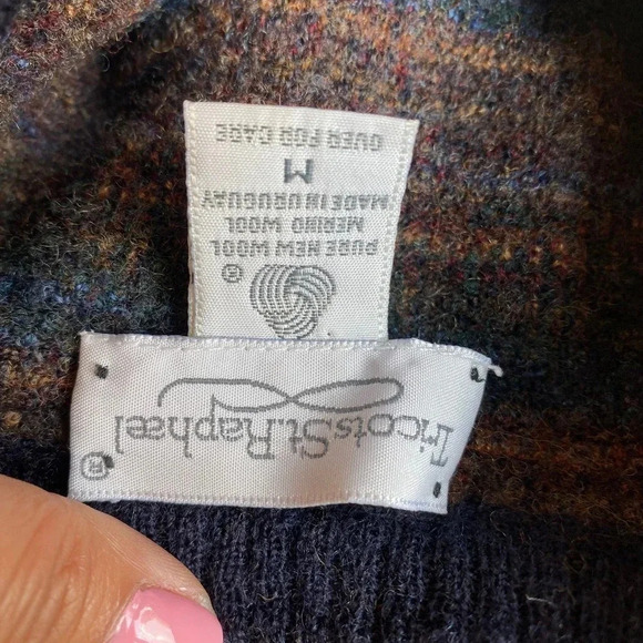 Tricots St. Raphael Fair Ail Pure New Wool Sweater Women Size M - Picture 3 of 6